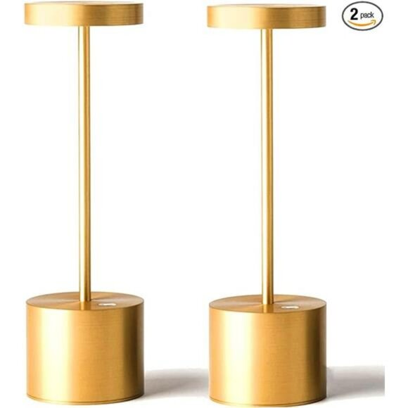 2 pack cordless rechargeable LED table lamp dimmable for patio restaurant decor - Picture 7 of 7